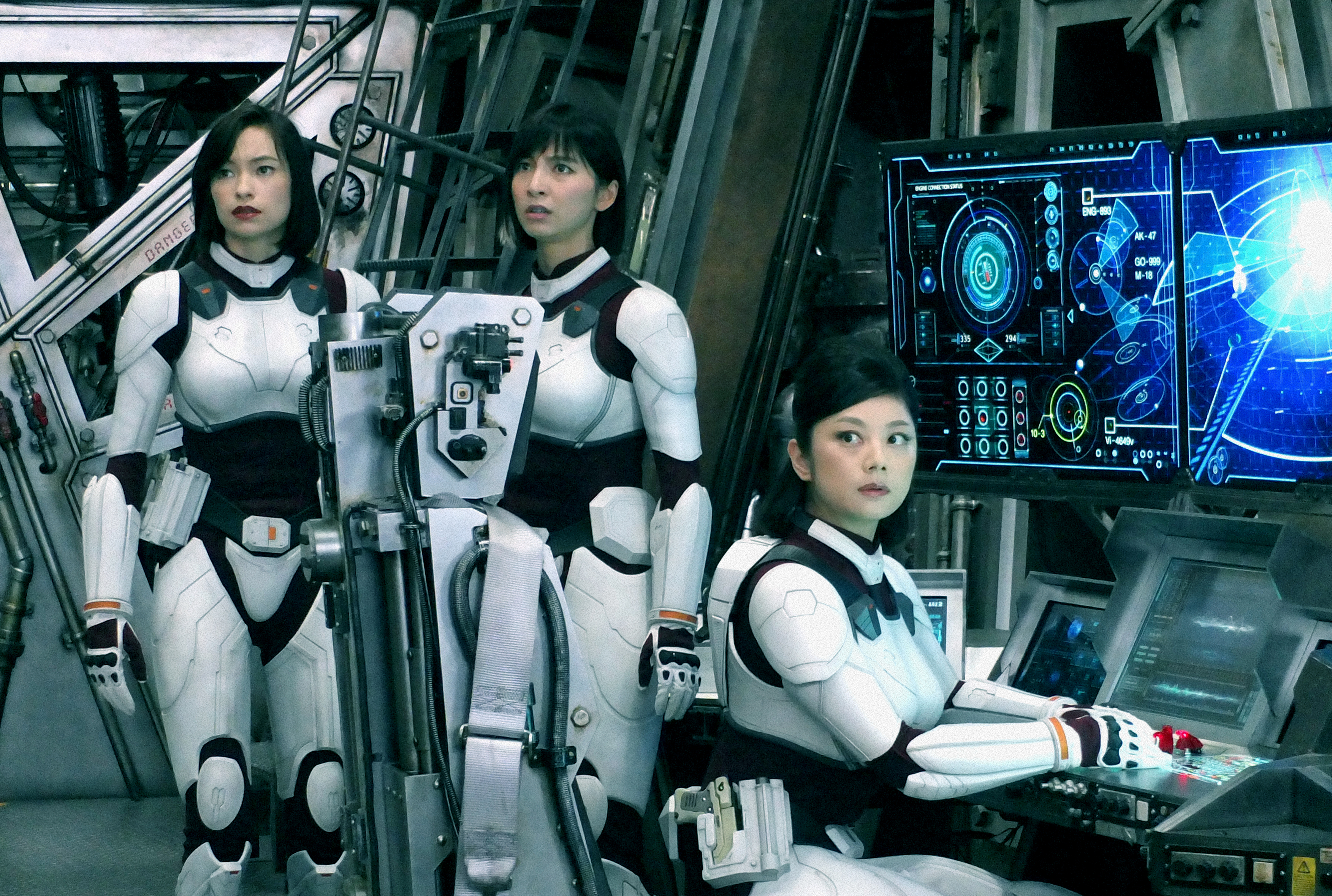 The crew of Bugs-2 in "Terraformars." (Warner Bros Singapore)