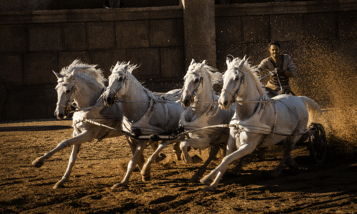Chariot racing in "Ben-Hur." (United International Pictures)
