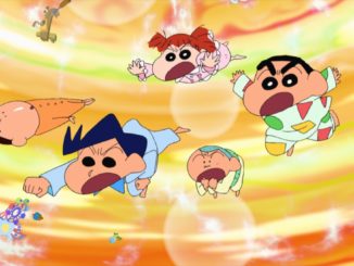 Flying through dreams in "Crayon Shin-chan: Fast Asleep! The Great Assault on the Dreaming World!" (Golden Village Pictures)