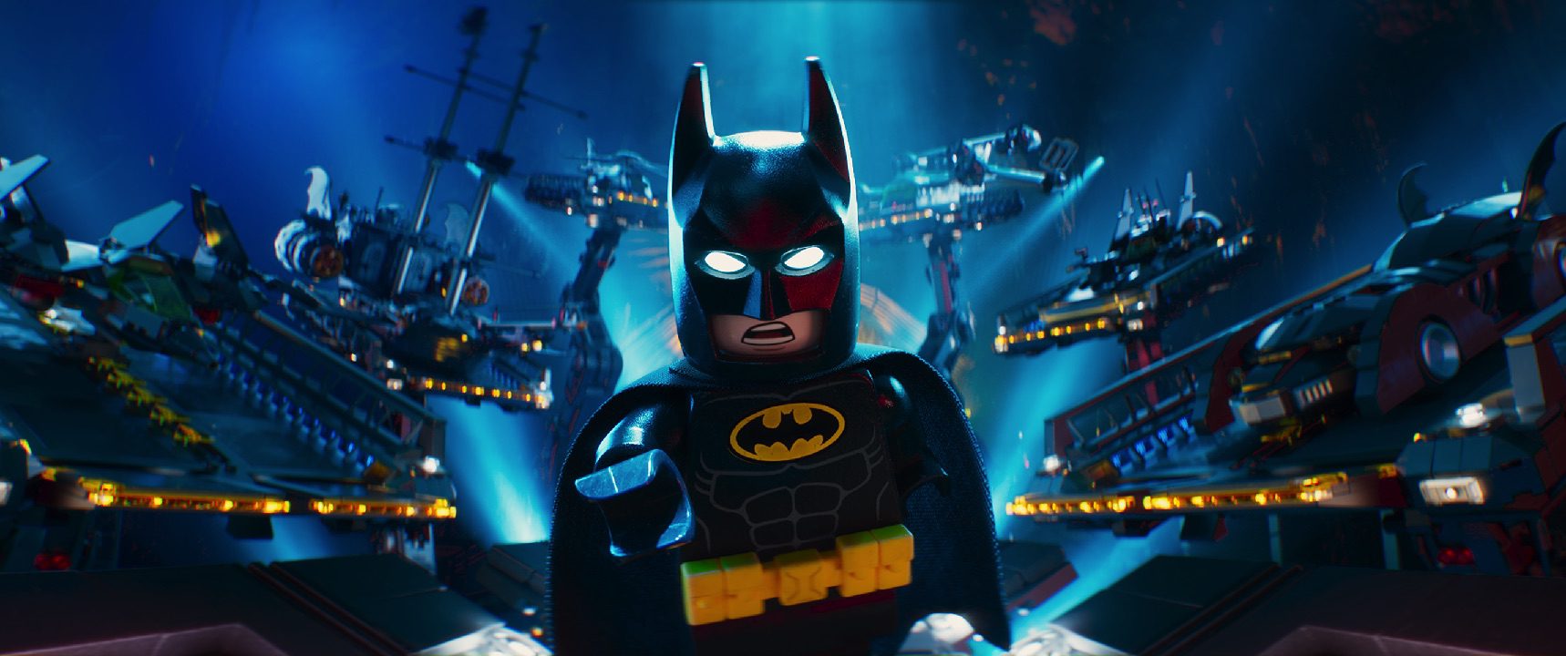 Batman (Will Arnett) and his toys in The Lego Batman Movie. (Warner Bros Pictures)