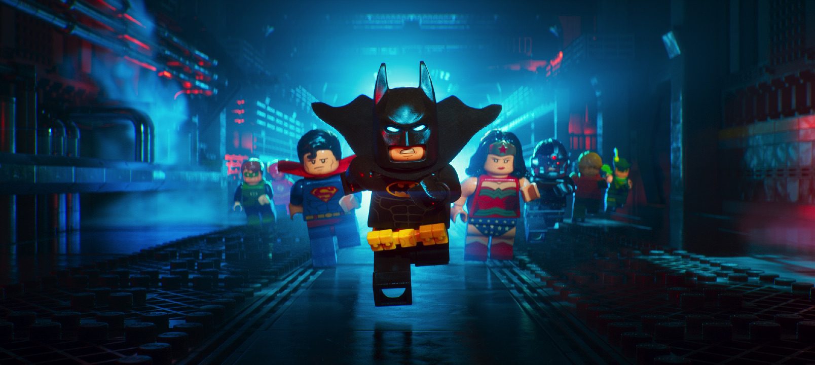 Batman (Will Arnett) and the Lego Justice League in The Lego Batman Movie. (Warner Bros Pictures)