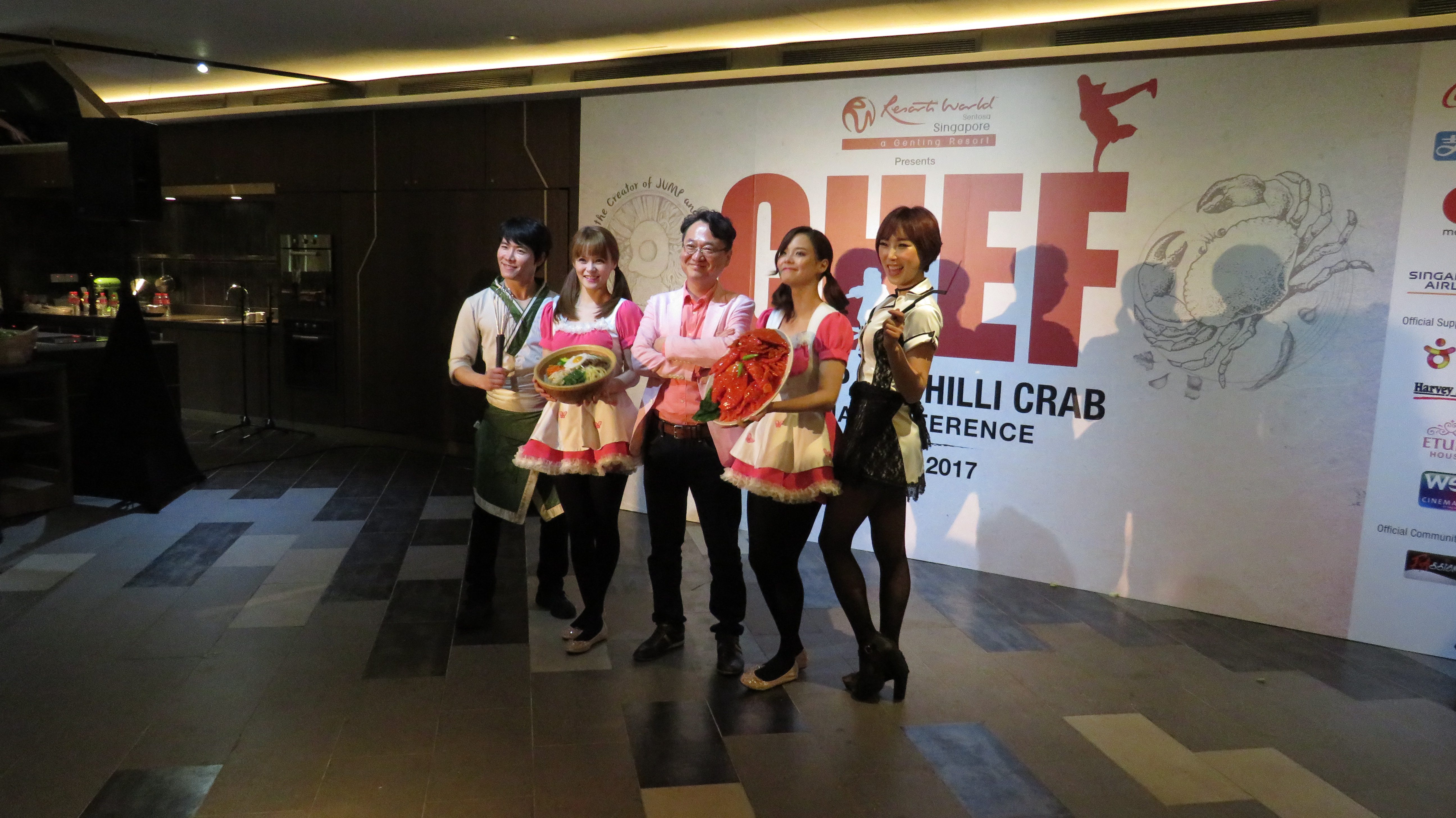 The cast of "CHEF: Bibimbap vs Chilli Crab"