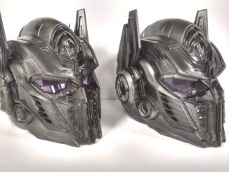 Black chrome Optimus Prime helmet giveaway at Midnight Madness event (Hasbro Singapore)
