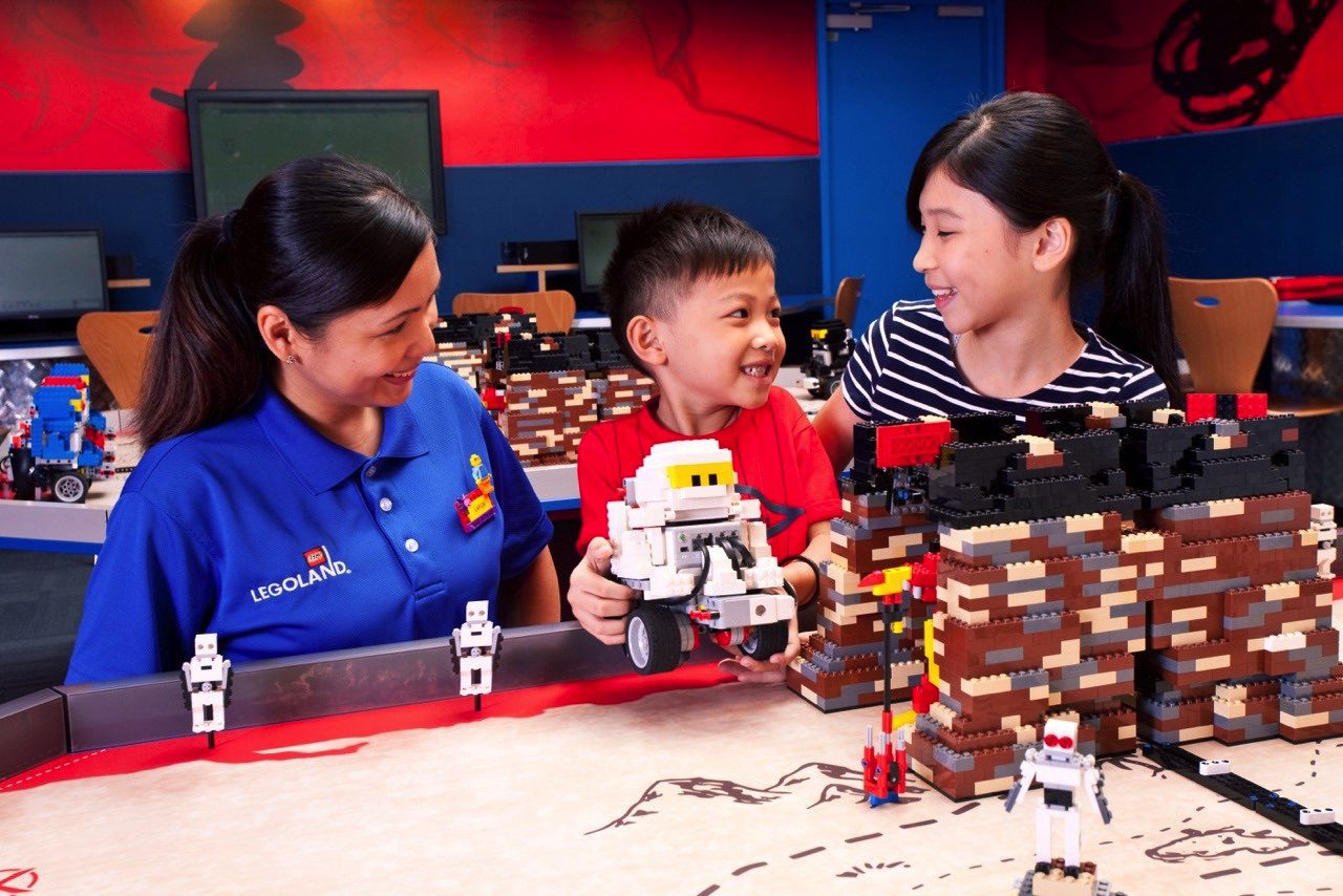 Building Lego models together. (Legoland Malaysia Resort)