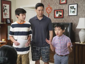 Emery (Forrest Wheeler), Louis (Randall Park), and Evan (Ian Chen) in "Fresh Off the Boat" (FOX+)