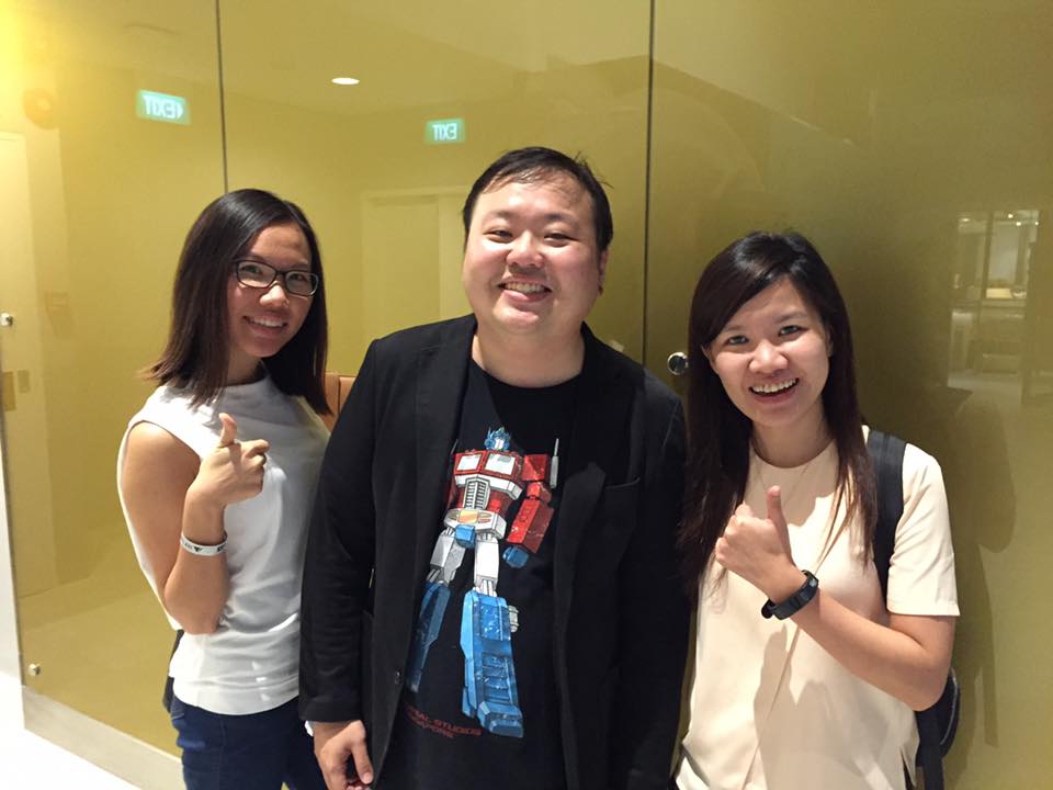 With Lee Yan (editor) and Aileen. 