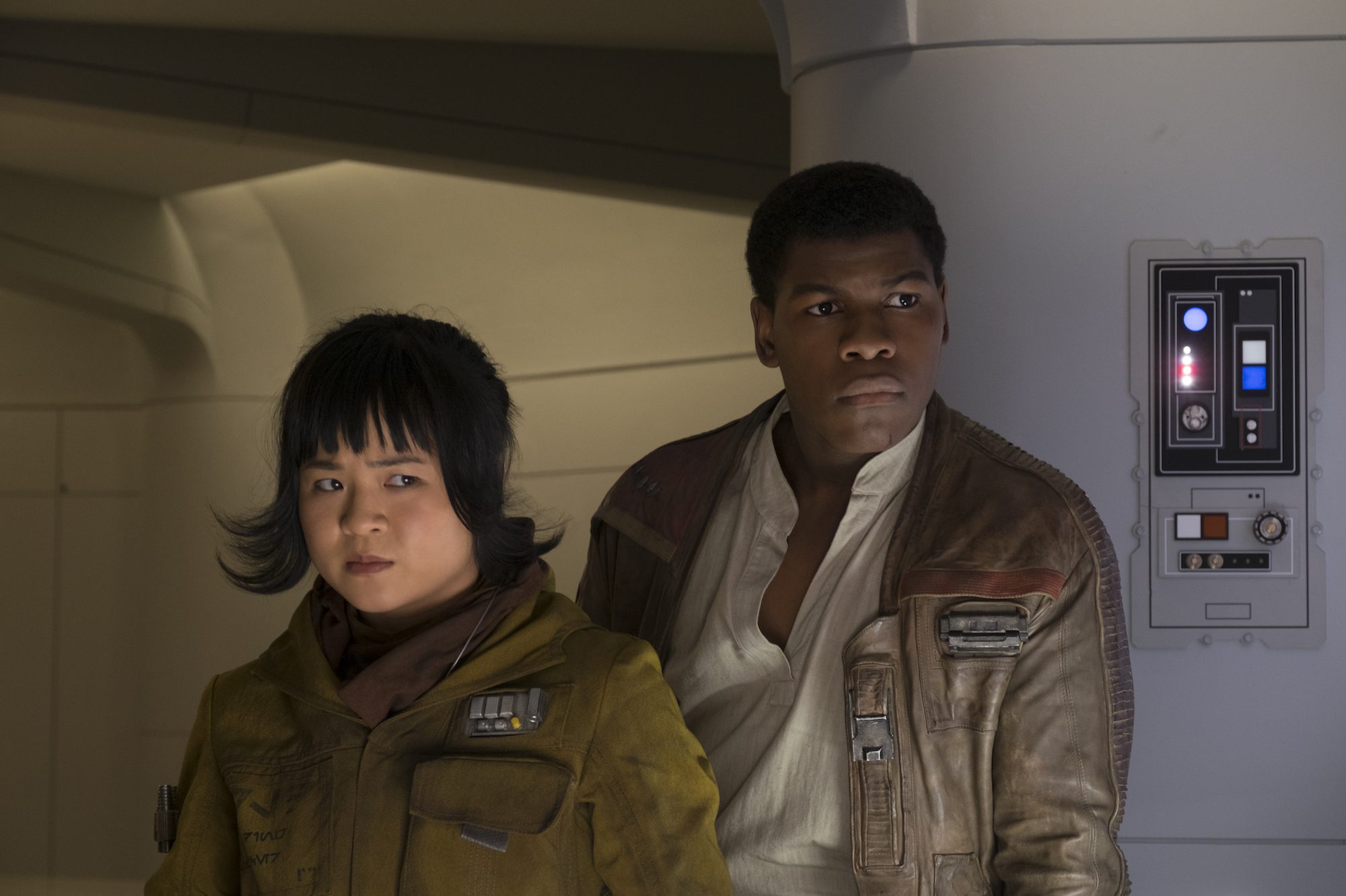 Rose (Kelly Marie Tran) and Finn (John Boyega) in "Star Wars: The Last Jedi" (Walt Disney Pictures)