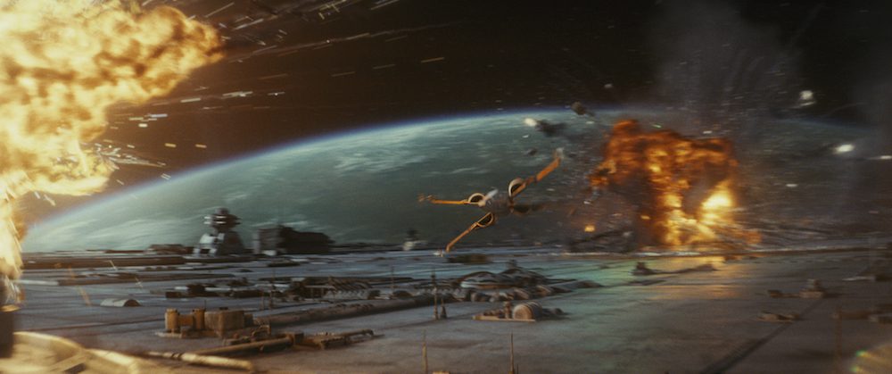 Poe's Resistance X-Wing in  "Star Wars: The Last Jedi" (Walt Disney Pictures)