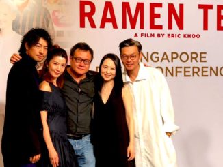 Takumi Saito, Jeanette Aw, Eric Khoo, Seiko Matsuda, and Mark Lee in "Ramen Teh".
