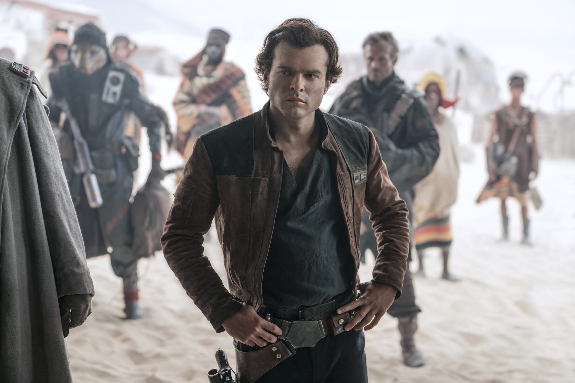 Alden Ehrenreich is Han Solo in SOLO: A STAR WARS STORY. (Walt Disney Pictures)