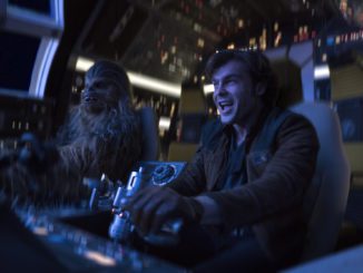 Alden Ehrenreich is Han Solo and Joonas Suotamo is Chewbacca in SOLO: A STAR WARS STORY. (Walt Disney Pictures)