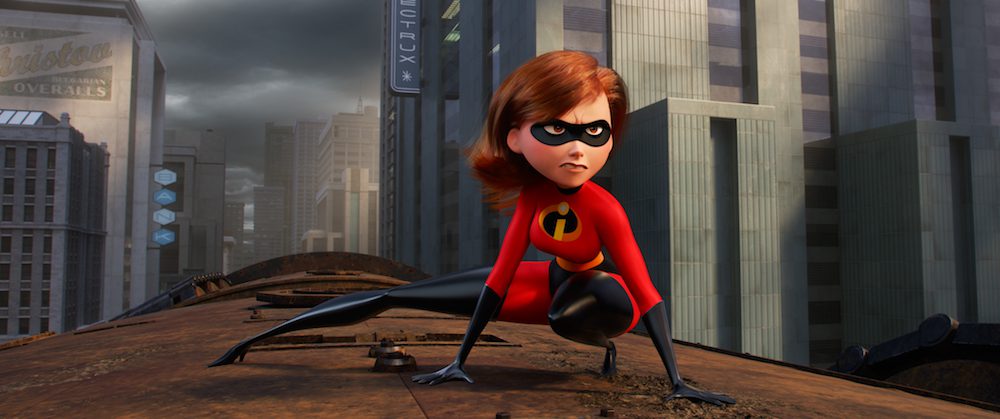 SHE'S BACK - Elastigirl may have hung up her supersuit when the supers were lying low, but in "Incredibles 2," she's recruited to lead a campaign to bring them back into the spotlight. With the full support of her family behind her, Helen finds she's still at the top of her game when it comes to fighting crime. Featuring the voice of Holly Hunter as Helen Parr aka Elastigirl. (Walt Disney Studios)