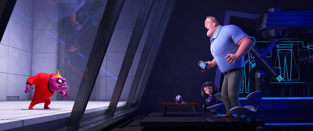 MAD ABOUT E – When Jack-Jack’s many powers are revealed to his family—finally—in “Incredibles 2,” Bob finds himself turning to Edna for help. Featuring the voices of Brad Bird as Edna “E” Mode and Craig T. Nelson as Bob. (Walt Disney Studios)