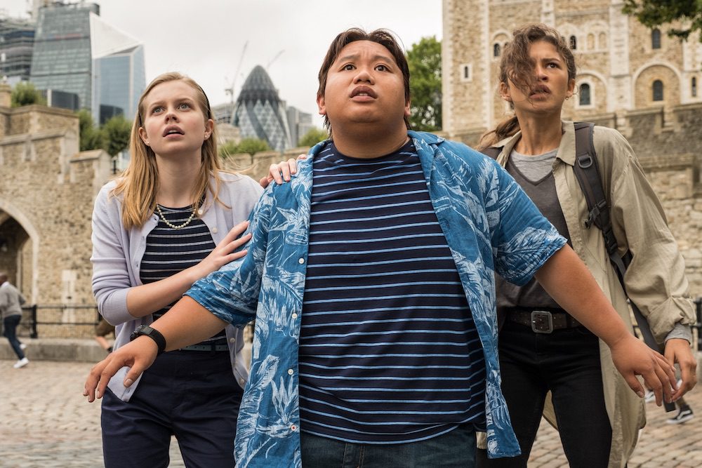 Angourie Rice, Jacob Batalon and Zendaya in Columbia Pictures' SPIDER-MAN: ™ FAR FROM HOME.