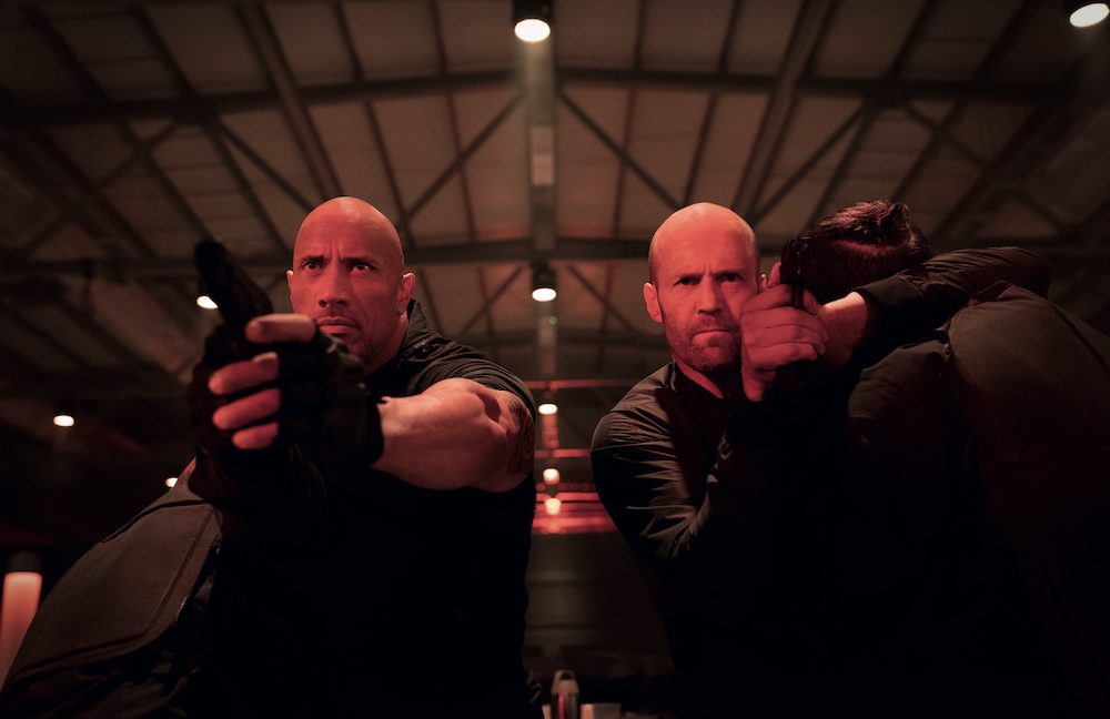 (from left) Luke Hobbs (Dwayne Johnson) and Deckard Shaw (Jason Statham) in Fast & Furious Presents: Hobbs & Shaw, directed by David Leitch.