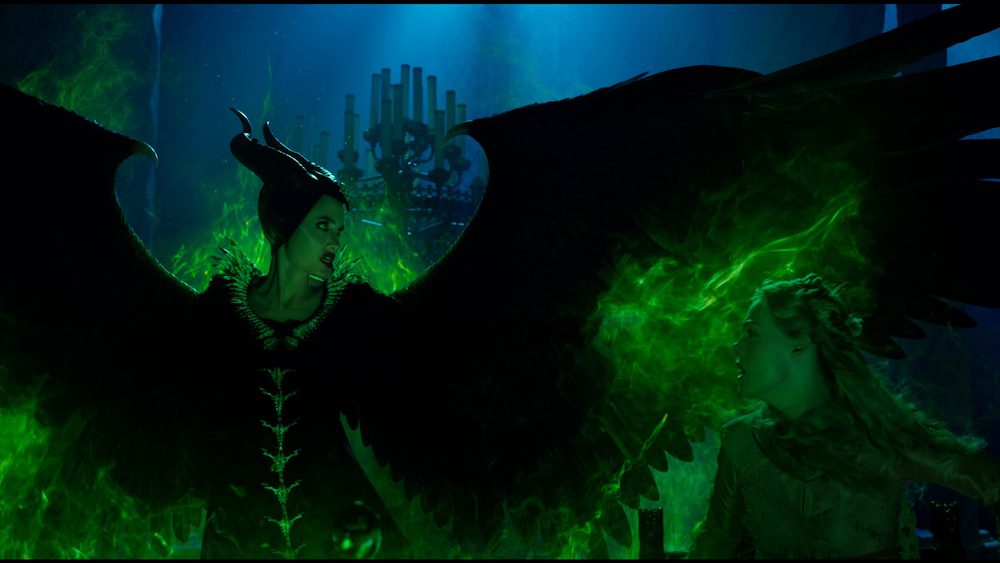 Angelina Jolie is Maleficent and Elle Fanning is Aurora in Disneyâ€™s MALEFICENT: MISTRESS OF EVIL.