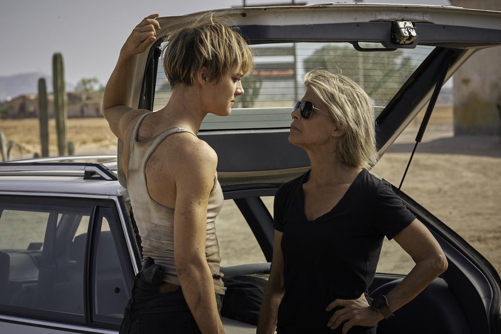 Mackenzie Davis, left, and Linda Hamilton star in Skydance Productions and Paramount Pictures' "TERMINATOR: DARK FATE."