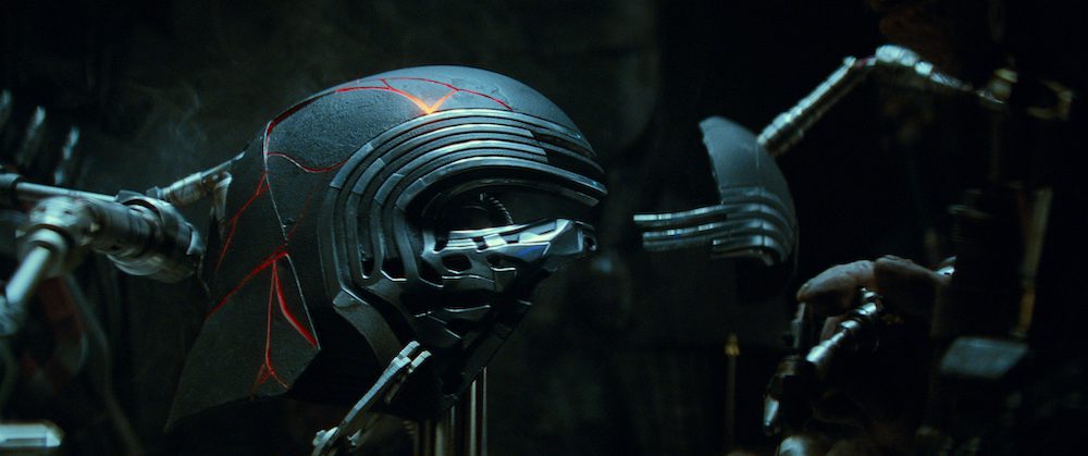 Kylo Ren's restored helmet in STAR WARS: THE RISE OF SKYWALKER.