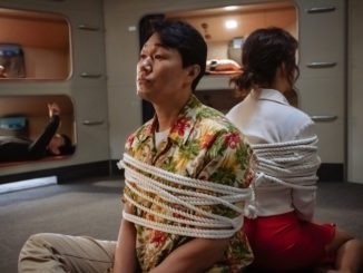 Seok-hwan (Park Sung-woong) and Mi-young (Uhm Jeong-hwa)are tired up in Okay Madam (Golden Village Pictures)