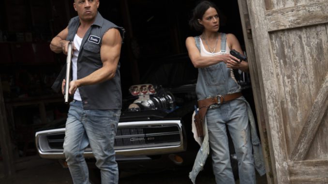 Dominic Toretto (Vin Diesel) and Letty Ortiz Michelle Rodriguez in Fast & Furious 9. (PHOTO: United International Pictures)