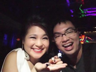 Jedd with Kelly Marie Tran (who plays Rose Tico) and his custom Porg sculpture. (Photo: Jedd Jong)
