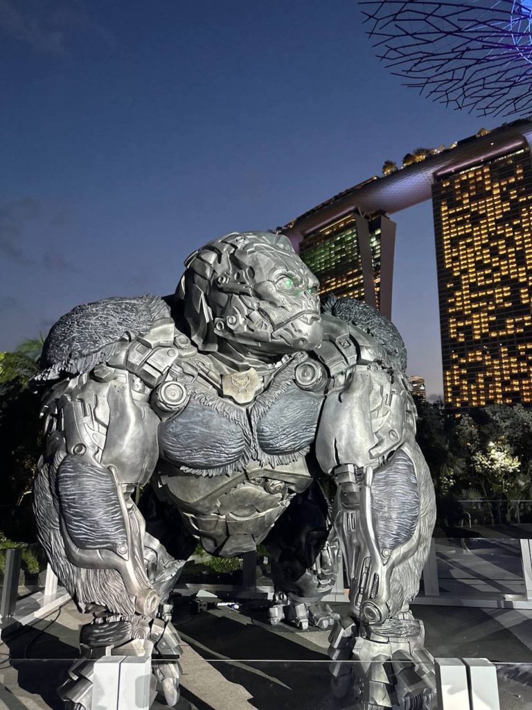 Optimus Primal statue at Gardens By The Bay. (PHOTO: UIP)