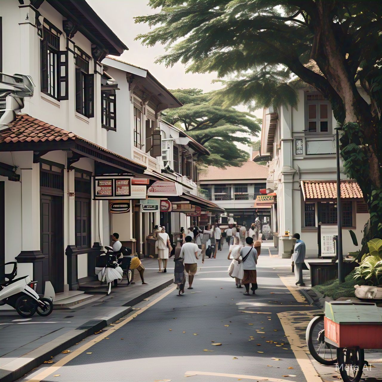 Old Singapore. (Meta AI)