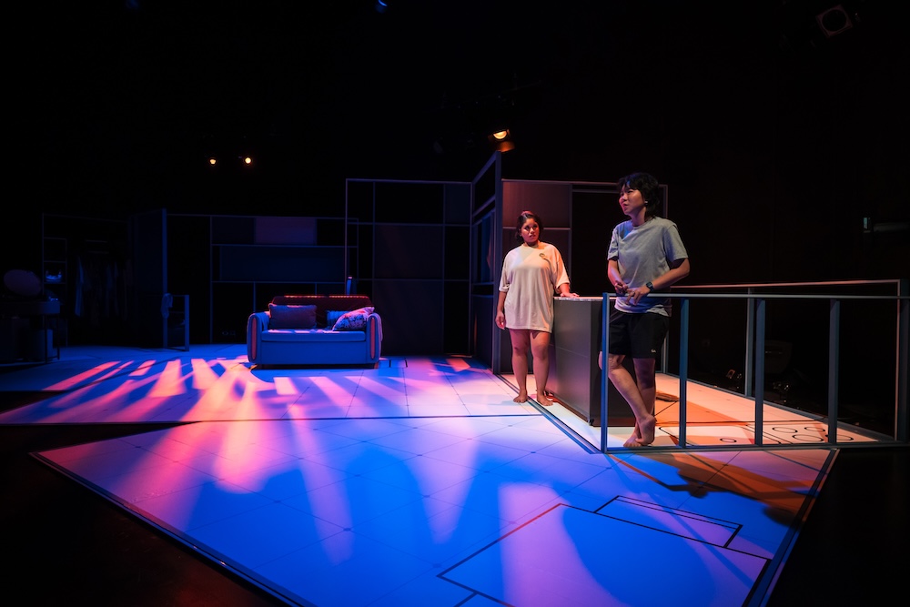 Third (Siti Sara Hamid) and You (Genevieve Tan) in Common Room (Joseph Nair; courtesy of Checkpoint Theatre)