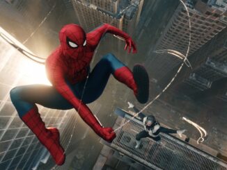 Spider-Man and Boomerang in Columbia Pictures SPIDER-MAN™: BRAND NEW DAY. (Sony Pictures Releasing)